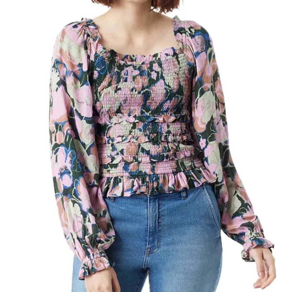 Sam Edelman | size xsmall | misha smocked ruffle top